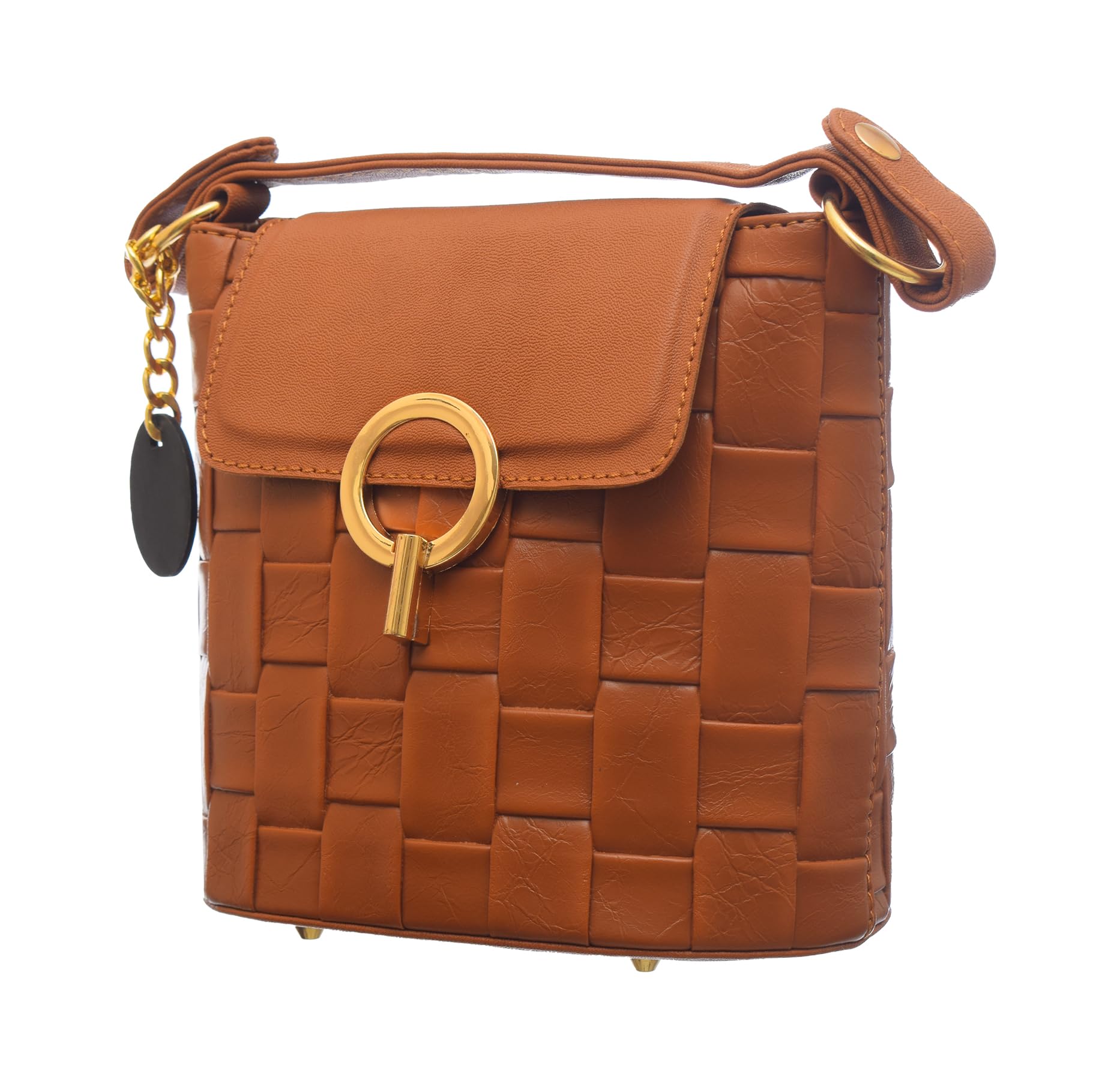 Rotitoo Women's Braided Leather Crossbody Handbag — صورة 2