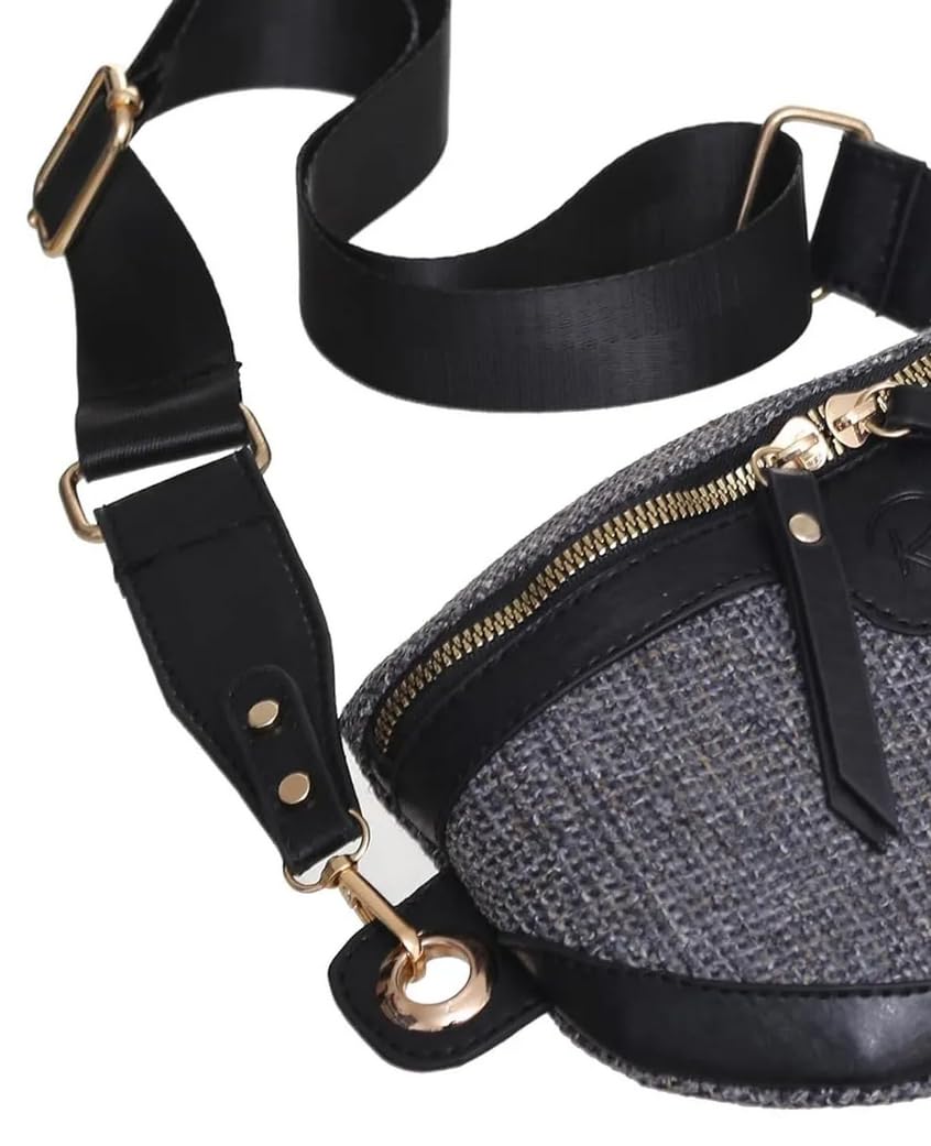 حقيبة روتيتو الفاخرة — موديل RT — 126 Leather Crossbody Bag Textured Design with Adjustable Strap — صورة 2