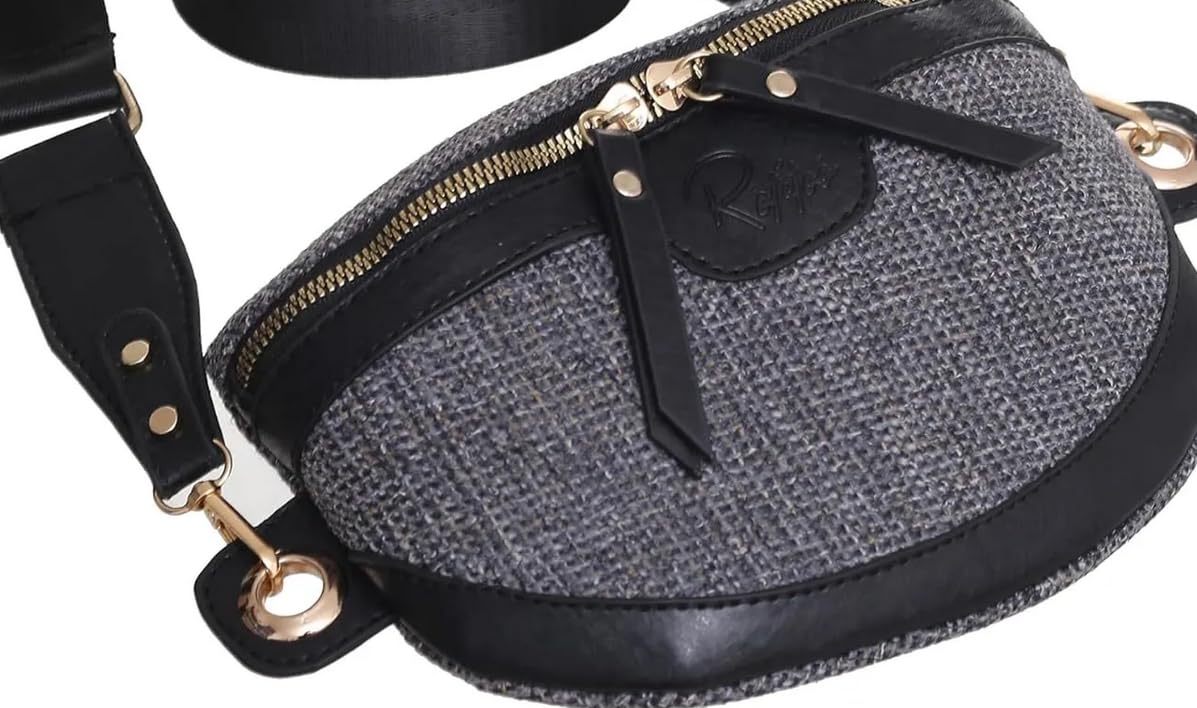 حقيبة روتيتو الفاخرة — موديل RT — 126 Leather Crossbody Bag Textured Design with Adjustable Strap — صورة 4
