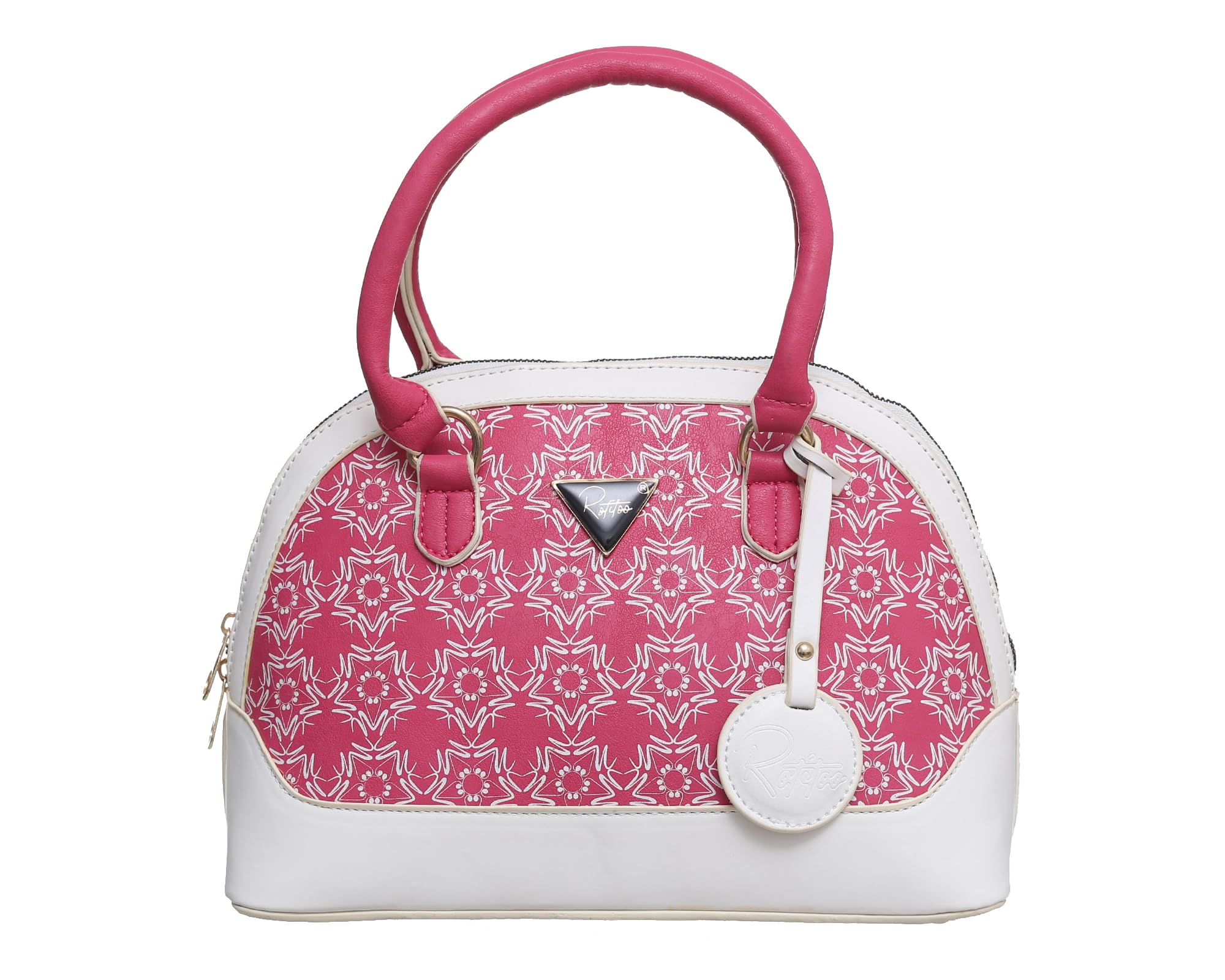 حقيبة يد نسائية فاخرة بلونين روتيتو RT — 120 - فوشيا وأبيض