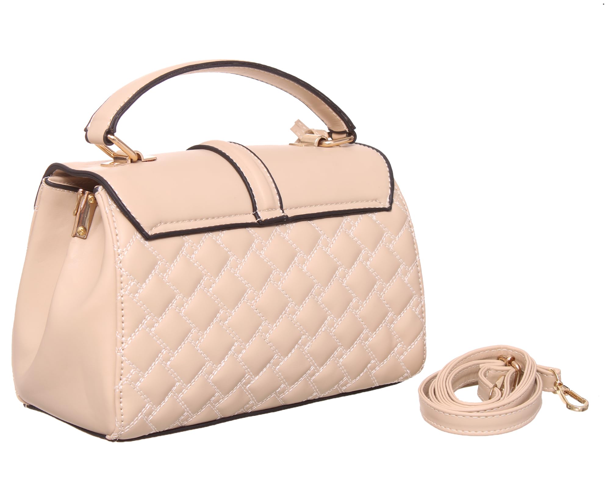 Rotitoo Women's Checkered Captonian Leather Crossbody Bag — صورة 3