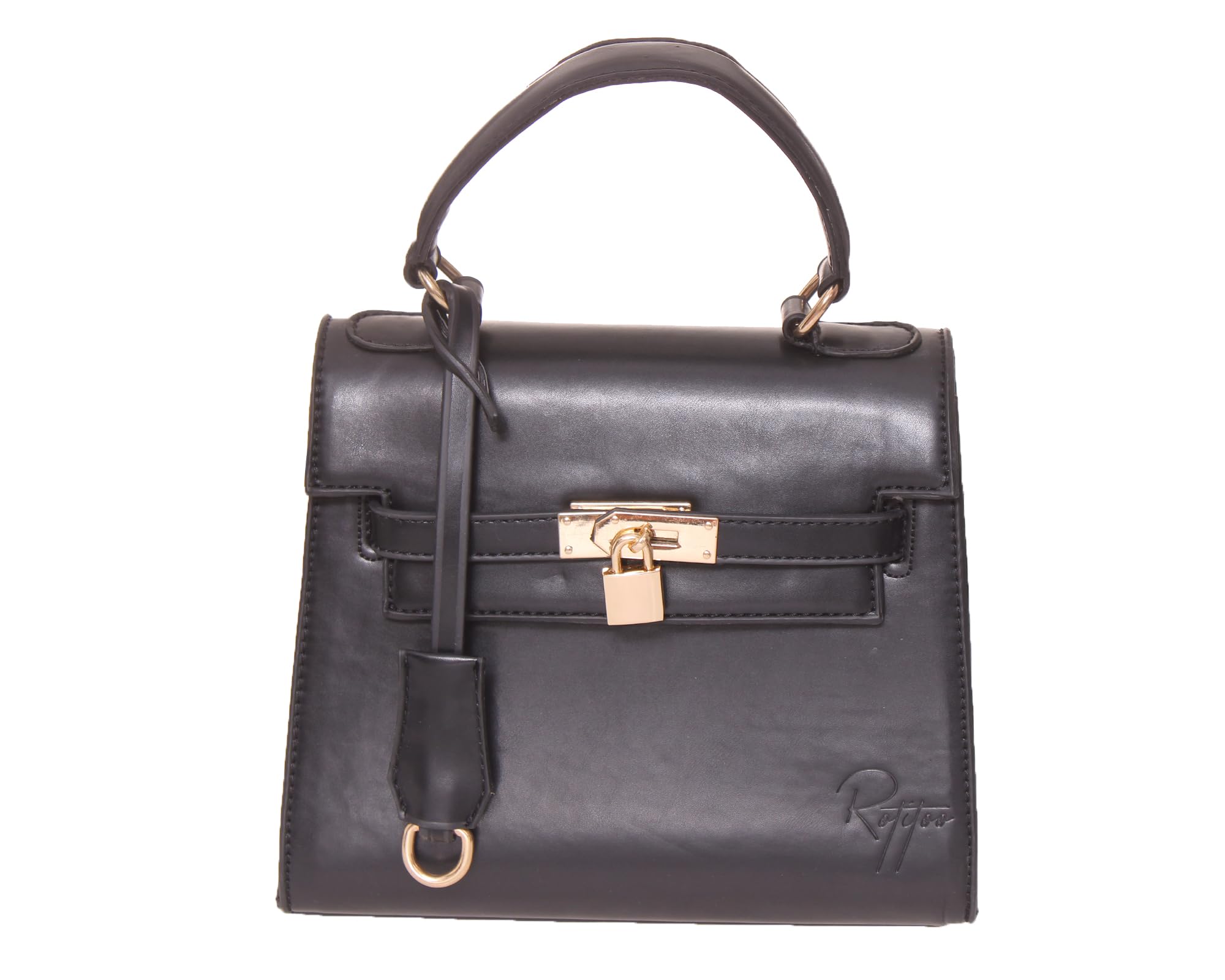 Rotitoo Women's Natural Leather Handbag — RT — 78-1-Black