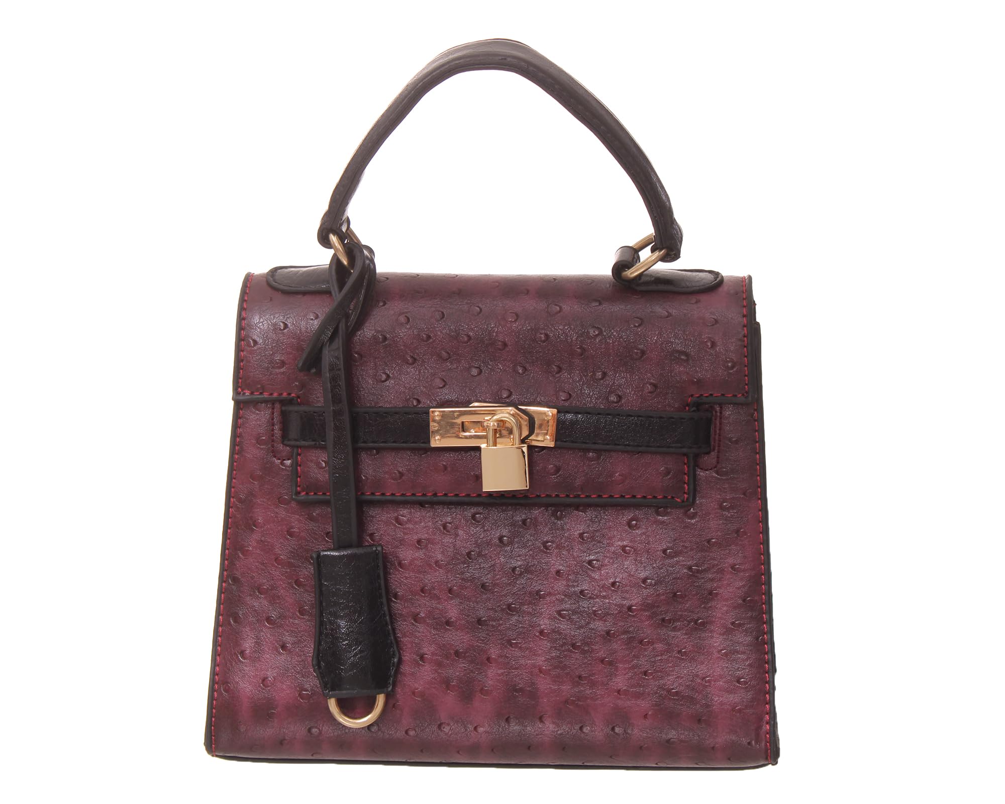 Rotitoo Women's Natural Leather Handbag — RT — 78-2-Burgundy