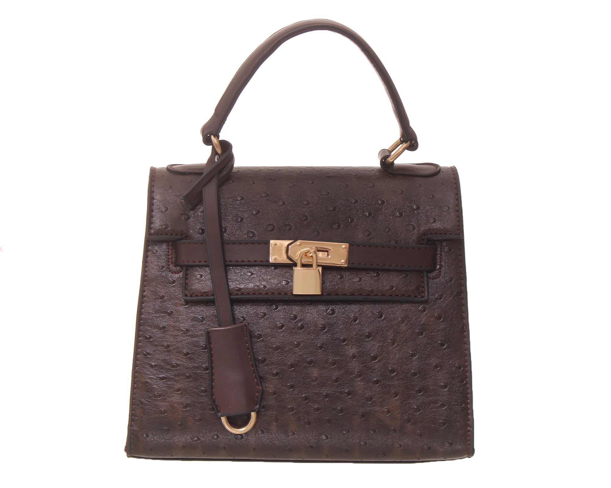 Rotitoo Women's Natural Leather Handbag — RT — 78-2-Dark بني