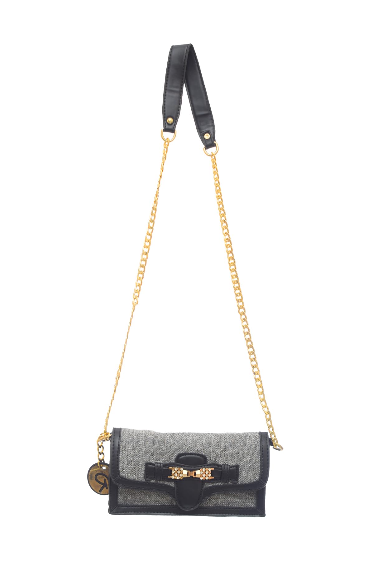 Rotitoo Crossbody Bag Burlap Faux Leather Rt20