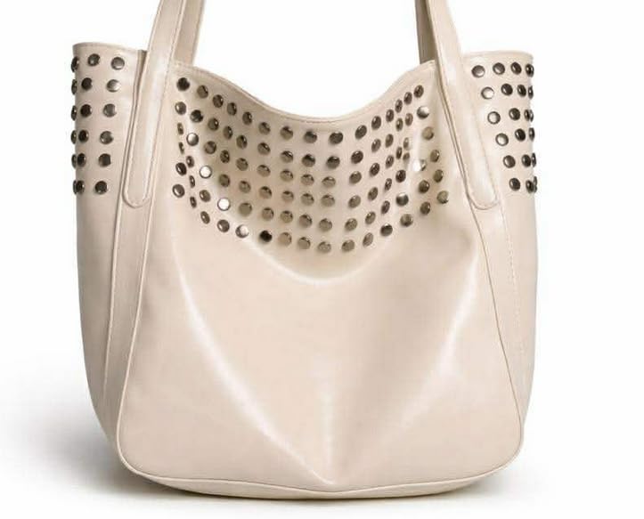 Women's Tote Bag Glossy Leather Large Shoulder Handbag with Charm — صورة 2