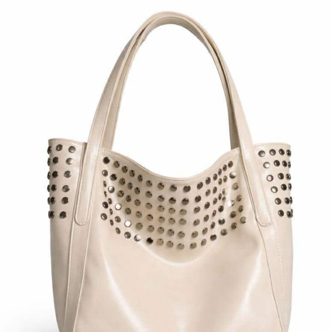 Women's Tote Bag Glossy Leather Large Shoulder Handbag with Charm — صورة 3